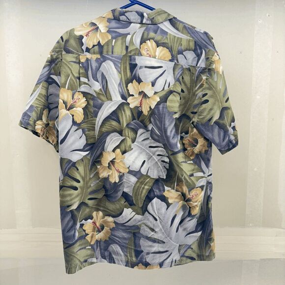 Vintage Norman James Button Up Hawaiian Camp Shirt Aloha Floral All Over L - Picture 5 of 5
